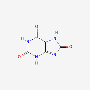 molecular formula C5H4N4O3 B1261360 5,7-dihydro-1H-purine-2,6,8(9H)-trione 