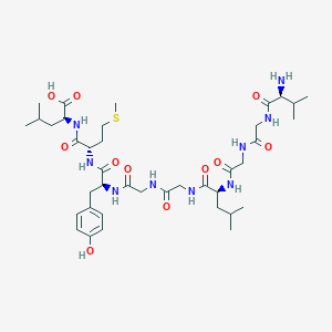 molecular formula C39H63N9O11S B12613715 L-Valylglycylglycyl-L-leucylglycylglycyl-L-tyrosyl-L-methionyl-L-leucine CAS No. 921202-51-9