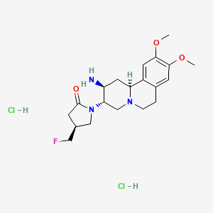 molecular formula C20H30Cl2FN3O3 B1261372 Carmegliptin dihydrochloride CAS No. 813452-14-1
