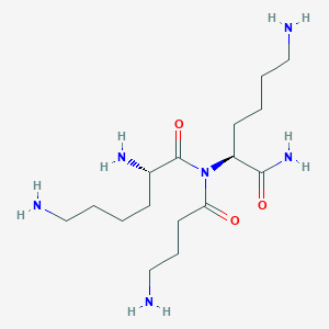 molecular formula C16H34N6O3 B12613744 L-Lysyl-N~2~-(4-aminobutanoyl)-L-lysinamide CAS No. 882171-26-8