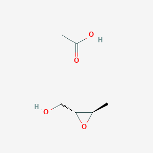molecular formula C6H12O4 B12613774 Acetic acid--[(2R,3R)-3-methyloxiran-2-yl]methanol (1/1) CAS No. 871314-06-6