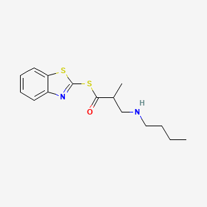 molecular formula C15H20N2OS2 B12613801 S-1,3-Benzothiazol-2-yl 3-(butylamino)-2-methylpropanethioate CAS No. 921222-79-9