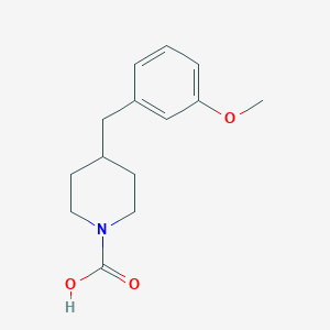 molecular formula C14H19NO3 B12613802 4-[(3-Methoxyphenyl)methyl]piperidine-1-carboxylic acid CAS No. 916134-95-7
