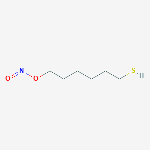 molecular formula C6H13NO2S B12613855 6-Sulfanylhexyl nitrite CAS No. 915278-53-4