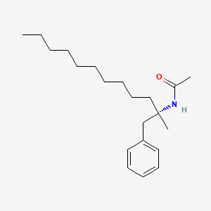 molecular formula C21H35NO B12613859 N-[(2S)-2-Methyl-1-phenyldodecan-2-yl]acetamide CAS No. 648908-33-2