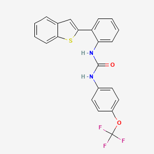 molecular formula C22H15F3N2O2S B12613909 N-[2-(1-Benzothiophen-2-yl)phenyl]-N'-[4-(trifluoromethoxy)phenyl]urea CAS No. 917966-57-5