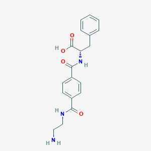 molecular formula C19H21N3O4 B12613924 N-{4-[(2-Aminoethyl)carbamoyl]benzoyl}-L-phenylalanine CAS No. 919772-03-5
