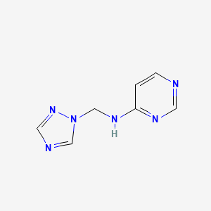 molecular formula C7H8N6 B12613943 N-((1H-1,2,4-Triazol-1-yl)methyl)pyrimidin-4-amine CAS No. 918530-68-4
