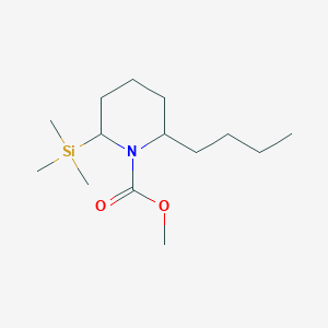 molecular formula C14H29NO2Si B12613958 Methyl 2-butyl-6-(trimethylsilyl)piperidine-1-carboxylate CAS No. 919286-46-7