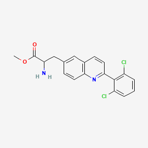 molecular formula C19H16Cl2N2O2 B1261396 Methyl 3-[2-(2,6-dichlorophenyl)quinolin-6-yl]alaninate 