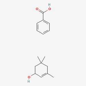 molecular formula C16H22O3 B12613986 Benzoic acid;3,5,5-trimethylcyclohex-2-en-1-ol CAS No. 648858-11-1