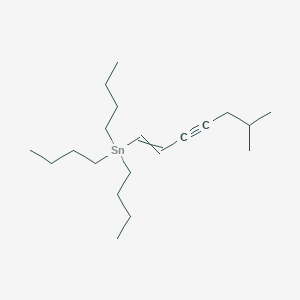 molecular formula C20H38Sn B12613987 Tributyl(6-methylhept-1-EN-3-YN-1-YL)stannane CAS No. 650605-84-8