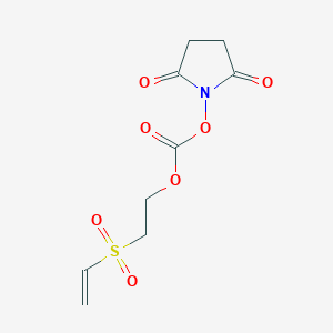 molecular formula C9H11NO7S B126140 Carbonic Acid 2,5-Dioxo-1-pyrrolidinyl 2-(Ethenylsulfonyl)ethyl Ester CAS No. 918822-70-5