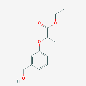 molecular formula C12H16O4 B12614001 Ethyl 2-[3-(hydroxymethyl)phenoxy]propanoate CAS No. 915157-53-8