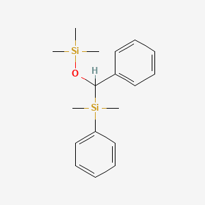 molecular formula C18H26OSi2 B12614031 Dimethyl(phenyl){phenyl[(trimethylsilyl)oxy]methyl}silane CAS No. 648428-54-0