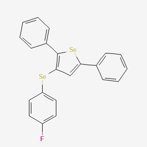 molecular formula C22H15FSe2 B1261405 2,5-Diphenyl-3-[(4-fluorophenyl)seleno]selenophene 