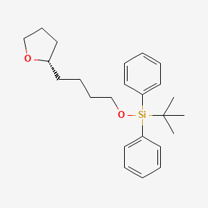 molecular formula C24H34O2Si B12614054 tert-Butyl{4-[(2S)-oxolan-2-yl]butoxy}diphenylsilane CAS No. 651057-28-2