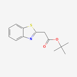 molecular formula C13H15NO2S B12614057 Tert-butyl 2-(benzo[D]thiazol-2-YL)acetate 