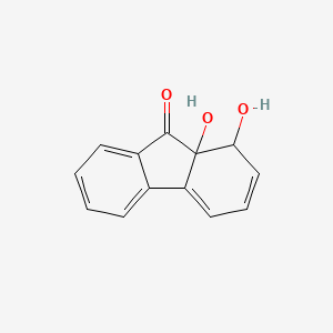 molecular formula C13H10O3 B1261407 1,10-Dihydro-1,10-dihydroxyfluoren-9-one 