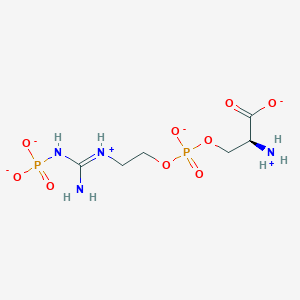 molecular formula C6H14N4O9P2-2 B1261410 N-膦酰基-L-蚓红蛋白(2-) 