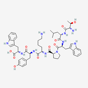 molecular formula C52H68N10O10 B12614107 L-Threonyl-L-leucyl-L-tryptophyl-L-prolyl-L-lysyl-L-tyrosyl-L-tryptophan CAS No. 915146-80-4