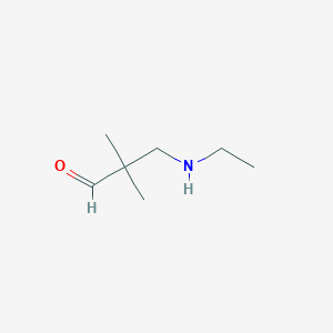 molecular formula C7H15NO B12614114 Propanal, 3-(ethylamino)-2,2-dimethyl- CAS No. 914673-51-1