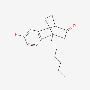 molecular formula C18H23FO B12614147 4-Hexyl-7-fluoro-1,4-ethanotetralin-2-one CAS No. 918299-22-6
