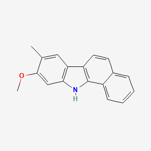 molecular formula C18H15NO B12614178 9-Methoxy-8-methyl-11H-benzo[a]carbazole CAS No. 919090-33-8
