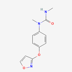 molecular formula C12H13N3O3 B12614179 N,N'-Dimethyl-N-{4-[(1,2-oxazol-3-yl)oxy]phenyl}urea CAS No. 651021-60-2