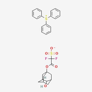 molecular formula C30H30F2O6S2 B1261419 Triphenylsulfonium 4-hydroxy-1-adamantyloxycarbonyldifluoromethanesulfonate 