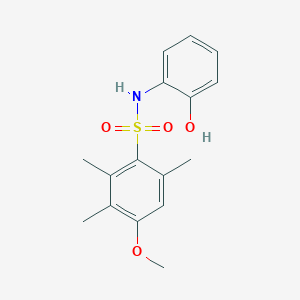 molecular formula C16H19NO4S B12614207 Benzenesulfonamide, N-(2-hydroxyphenyl)-4-methoxy-2,3,6-trimethyl- CAS No. 915372-72-4