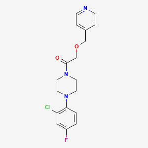 molecular formula C18H19ClFN3O2 B1261421 1-(4-(2-Chloro-4-fluorophenyl)piperazin-1-yl)-2-(pyridin-4-ylmethoxy)ethanone 
