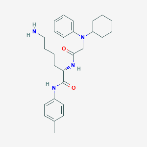 molecular formula C27H38N4O2 B12614230 N-Cyclohexyl-N-phenylglycyl-N-(4-methylphenyl)-L-lysinamide CAS No. 918436-15-4
