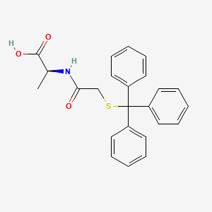 molecular formula C24H23NO3S B12614248 N-{[(Triphenylmethyl)sulfanyl]acetyl}-L-alanine CAS No. 877474-63-0