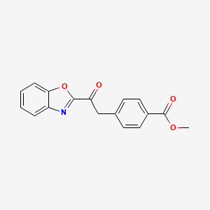 molecular formula C17H13NO4 B12614288 Methyl 4-[2-(1,3-benzoxazol-2-yl)-2-oxoethyl]benzoate CAS No. 648908-77-4
