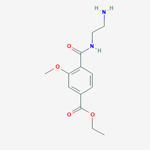 molecular formula C13H18N2O4 B12614294 Ethyl 4-[(2-aminoethyl)carbamoyl]-3-methoxybenzoate CAS No. 919772-09-1