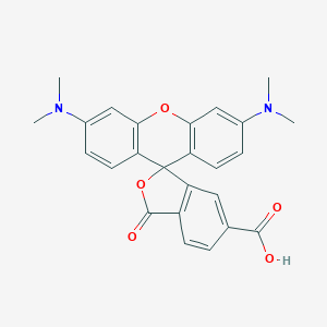 molecular formula C25H22N2O5 B126143 3',6'-Bis(dimethylamino)-1-oxospiro[2-benzofuran-3,9'-xanthene]-5-carboxylic acid CAS No. 150322-06-8