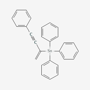 molecular formula C28H22Sn B12614416 Stannane, (1-methylene-3-phenyl-2-propynyl)triphenyl- CAS No. 650605-87-1