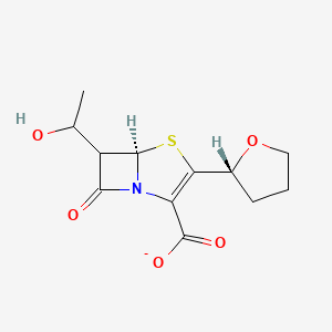 molecular formula C12H14NO5S- B1261444 Faropenem(1-) 