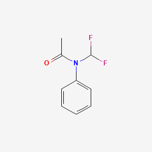 molecular formula C9H9F2NO B12614444 N-(difluoromethyl)-N-phenylacetamide CAS No. 933994-66-2