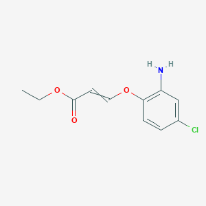 molecular formula C11H12ClNO3 B12614473 Ethyl 3-(2-amino-4-chlorophenoxy)prop-2-enoate CAS No. 917872-60-7