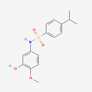 molecular formula C16H19NO4S B12614574 Benzenesulfonamide, N-(3-hydroxy-4-methoxyphenyl)-4-(1-methylethyl)- CAS No. 920527-14-6