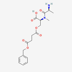 molecular formula C18H24N2O7 B12614576 L-Alanyl-O-[4-(benzyloxy)-4-oxobutanoyl]-N-methyl-L-serine CAS No. 921934-64-7
