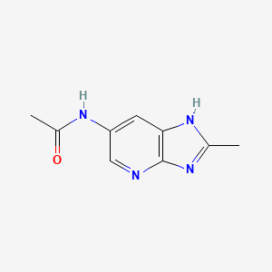 molecular formula C9H10N4O B12614584 N-(2-Methyl-1H-imidazo[4,5-b]pyridin-6-yl)acetamide 