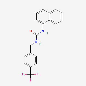 molecular formula C19H15F3N2O B12614585 N-Naphthalen-1-yl-N'-{[4-(trifluoromethyl)phenyl]methyl}urea CAS No. 648420-54-6