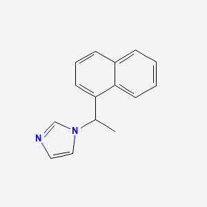 molecular formula C15H14N2 B12614597 1-[1-(Naphthalen-1-yl)ethyl]-1H-imidazole CAS No. 921226-78-0