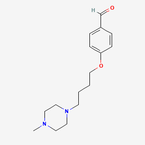 molecular formula C16H24N2O2 B12614624 4-[4-(4-Methylpiperazin-1-yl)butoxy]benzaldehyde CAS No. 919088-63-4