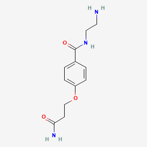 molecular formula C12H17N3O3 B12614636 N-(2-Aminoethyl)-4-(3-amino-3-oxopropoxy)benzamide CAS No. 919772-07-9