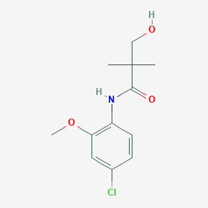 molecular formula C12H16ClNO3 B12614665 N-(4-Chloro-2-methoxyphenyl)-3-hydroxy-2,2-dimethylpropanamide CAS No. 922162-58-1