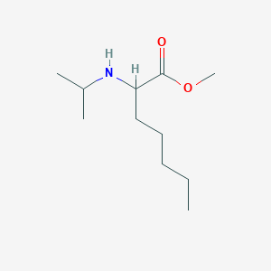 molecular formula C11H23NO2 B12614671 Methyl 2-[(propan-2-yl)amino]heptanoate CAS No. 919789-50-7